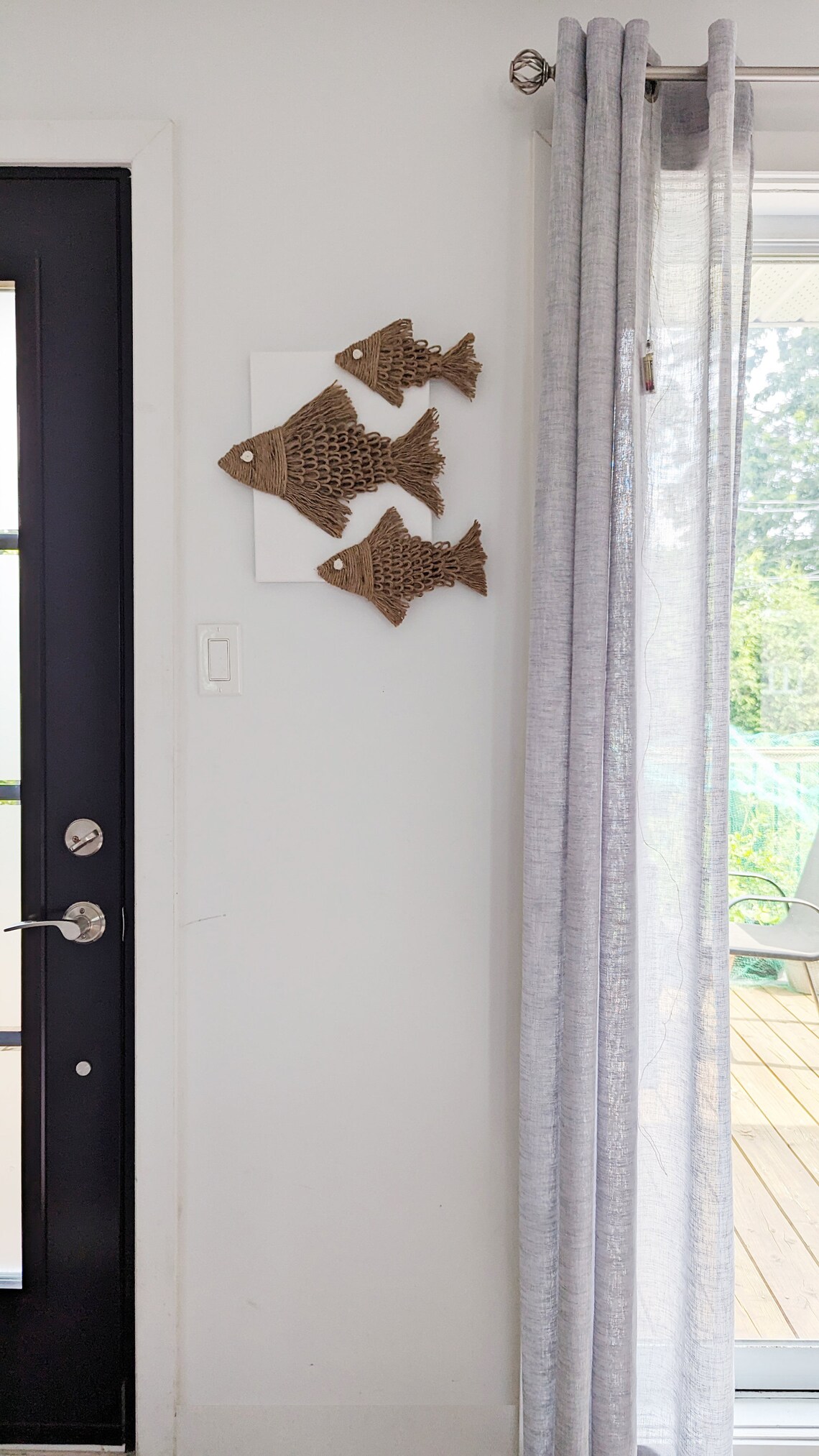 Jute Fish Wall Decor Set: Handmade Bohemian Fiber Art - Etsy