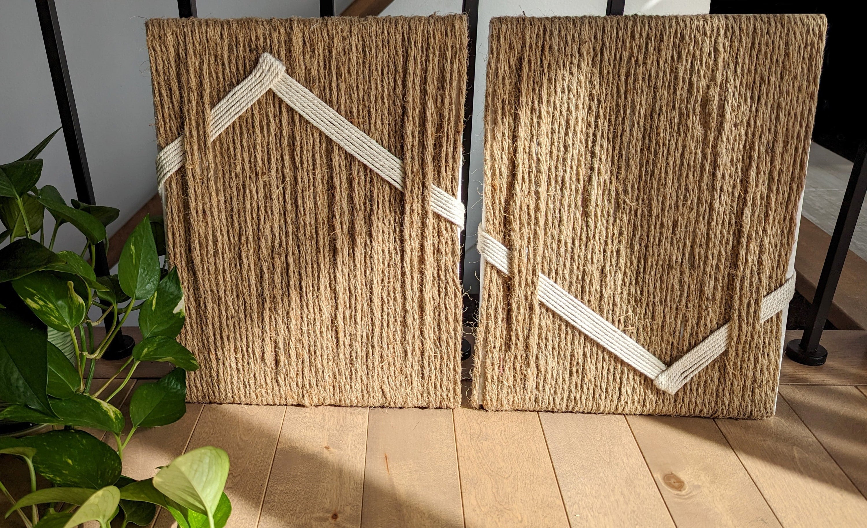 Jute Wall Decor Set of 2, Ecofriendly Handmade ,thread Wall Decor