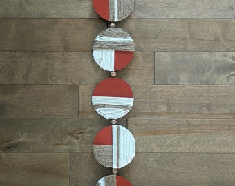 Runder Boho Jute Wandbehang