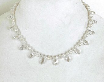 Joyas ajustables para cicatrices con perlas y cristales. Cubre la cicatriz del cuello.