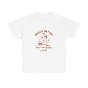 Vintage T Shirt Positive Vibes Shirt, Motivational t-shirt, Inspirational t-shirt, Gardening Gifts, Retro Summer t-shirt, Mental Health image 2