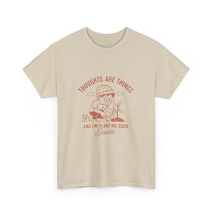 Vintage T Shirt Positive Vibes Shirt, Motivational t-shirt, Inspirational t-shirt, Gardening Gifts, Retro Summer t-shirt, Mental Health image 4