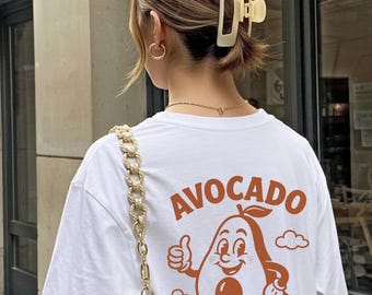 Vegan Avocado Vibes T-Shirt, Unisex Garment-Dyed Tee, Nature Lover Gift, Avocado Hipster Foodie Apparel, Gift Vegans, Summer Outing Wear