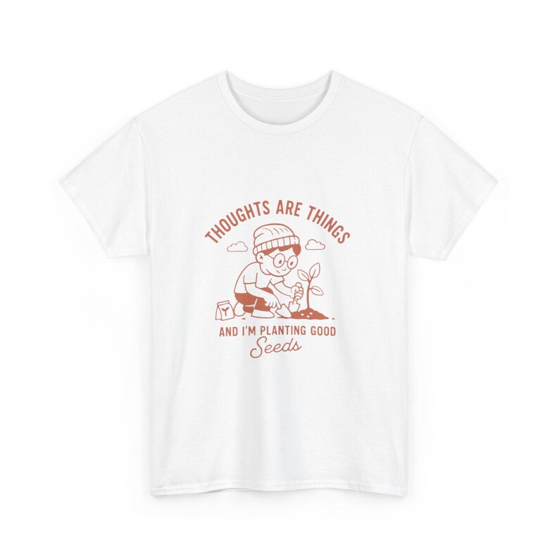 Vintage T Shirt Positive Vibes Shirt, Motivational t-shirt, Inspirational t-shirt, Gardening Gifts, Retro Summer t-shirt, Mental Health image 3