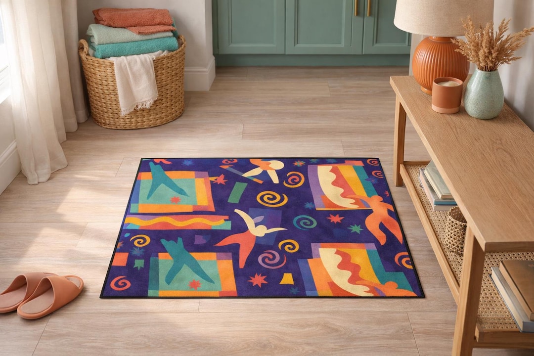 Social Area Rug Global Village Coffeehouse Area Rug Gvcdesign, 2000s Art, Retro Art ...