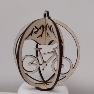 Ornamento per mountain bike, file digitale, svg, Glowforge o laser cutter