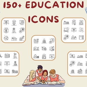 150+ Education Icons, Icons for education, study, websites, Icons for projects | Simple, minimal, elegant, clean Icons