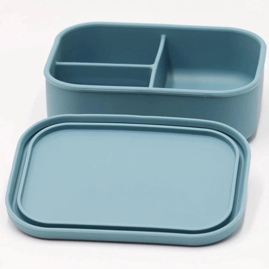 3 COMPARTMENT SILICONE BENTO LUNCH BOX - SAGE – ME AND YOU BAMBINO