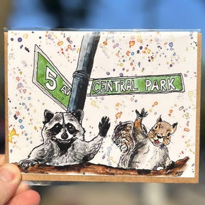 A Central Park Welcome-Greeting Card/New York Card/New York City Art/hand Illustration/ blank card/ New York Illustration/New York Gift