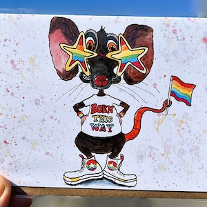 Born This way-Pride Karte/Pride/LGBTQ/New York Karte/New York City Kunst/Hand Illustration/ Blanko Karte/ New York Illustration/ New York Geschenk