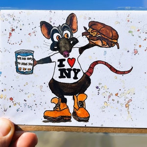 The Bodega Order-wenskaart/ New York kaart/New York City kunst/hand illustratie/blanco kaart/ New York illustratie/New York cadeau