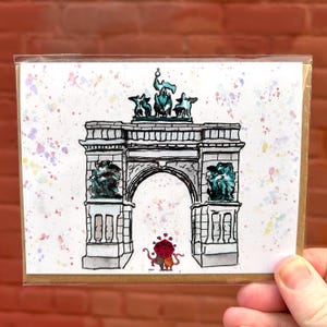 Prospect Park, Brooklyn - Tarjetas de felicitación de Rats Kiss, Día de San Valentín, Ilustraciones hechas a mano, Artista local, Arte de Nueva York, Gracioso, Amor, Arte original, Brooklyn, Nueva York