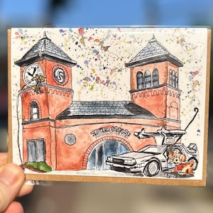 Tower Square Karte-Woodside-Grußkarte/Queens Art/New York City Kunst/Hand Illustration/ Blanko Karte/ New York Illustration/ New York Geschenk