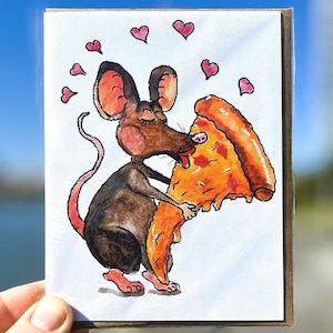 Pizza Ratte/ New York Karte/ New York City Art/ Hand Illustration/ New York Illustration/ New York Geschenk