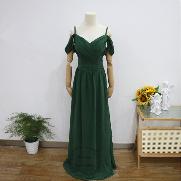 V-Neck Chiffon Dresses with Cap Sleeves Plum main image 1