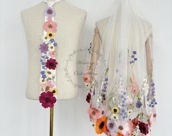 刺繍入りワイルドフラワーネクタイ：ホワイトサテン花柄ネクタイ、新郎