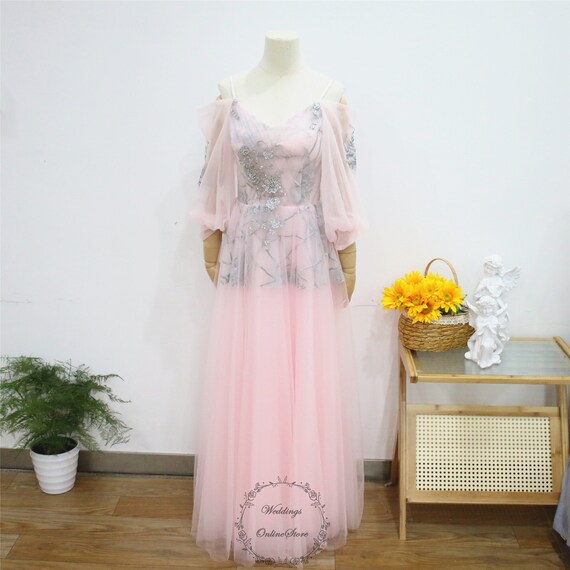 flower fairy prom dress Fairy 3D Flowers Peacock V-neck Formal Dress