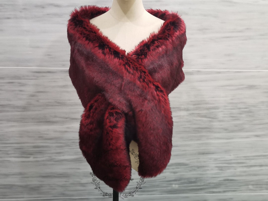 ◇MOLLIOLLI◇ MING fur muffler [red] MING fur muffler [ivory] - molliolli | 60% - Asian Fashion
