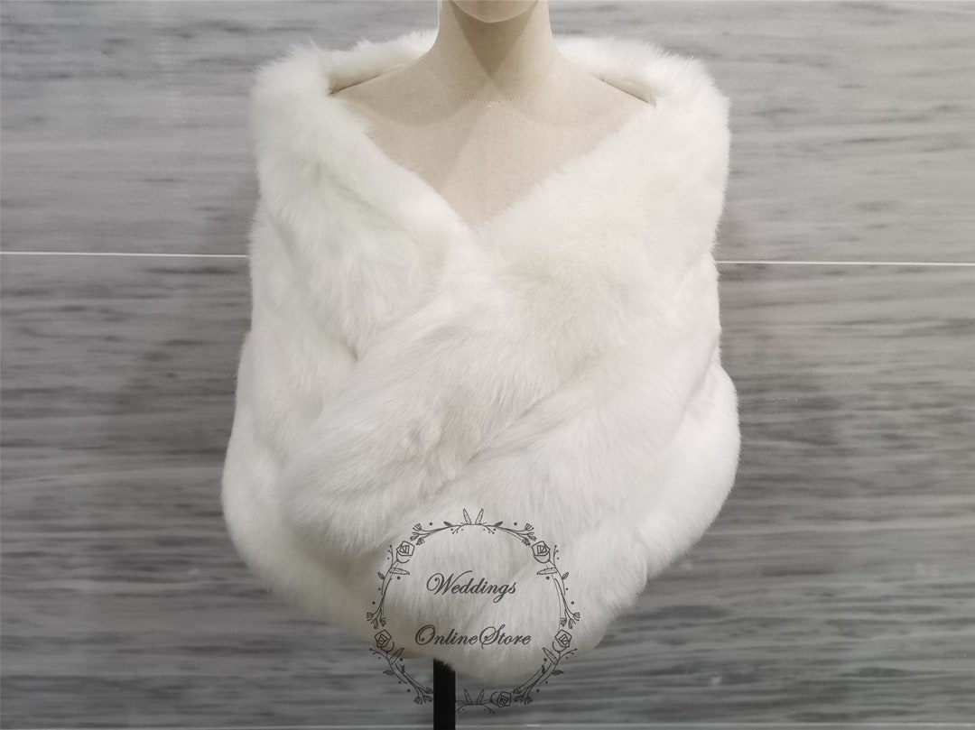 fur white shawl