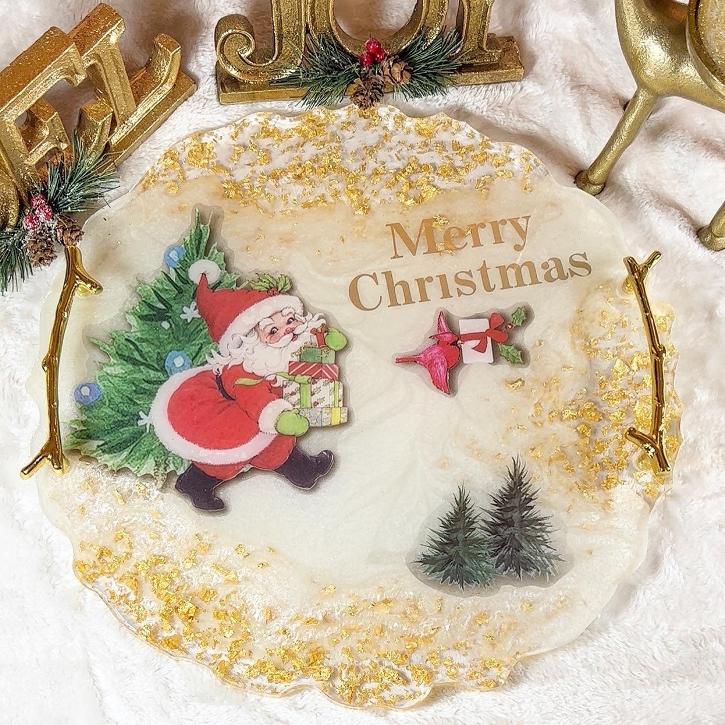 8933 Christmas oval Silicone tray molds Epoxy Resin Casting tray