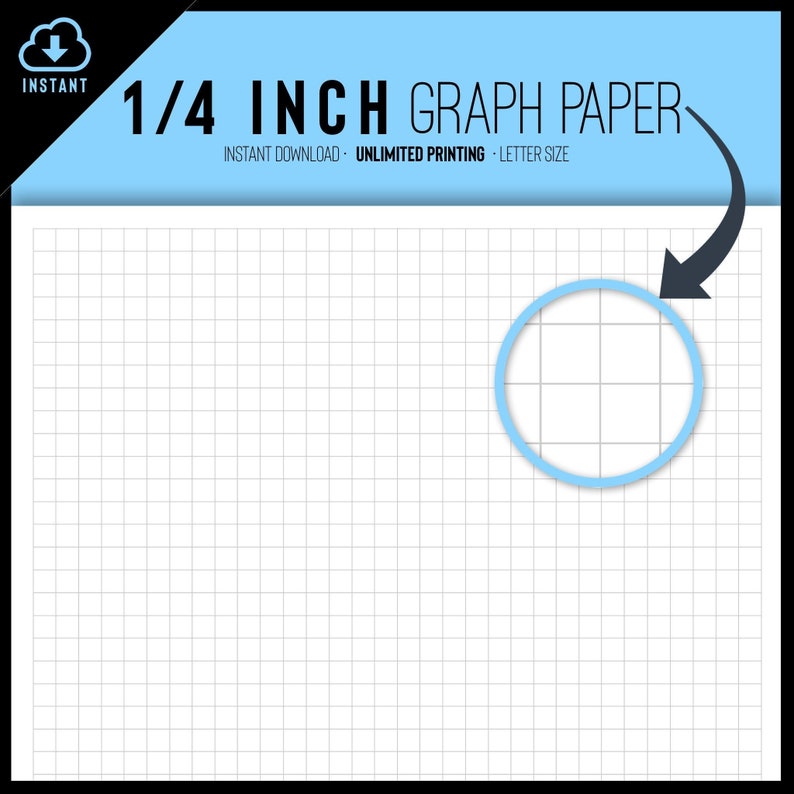 1/4 Inch Graph Paper PRINTABLE Graph Paper PDF Goodnotes Etsy Canada
