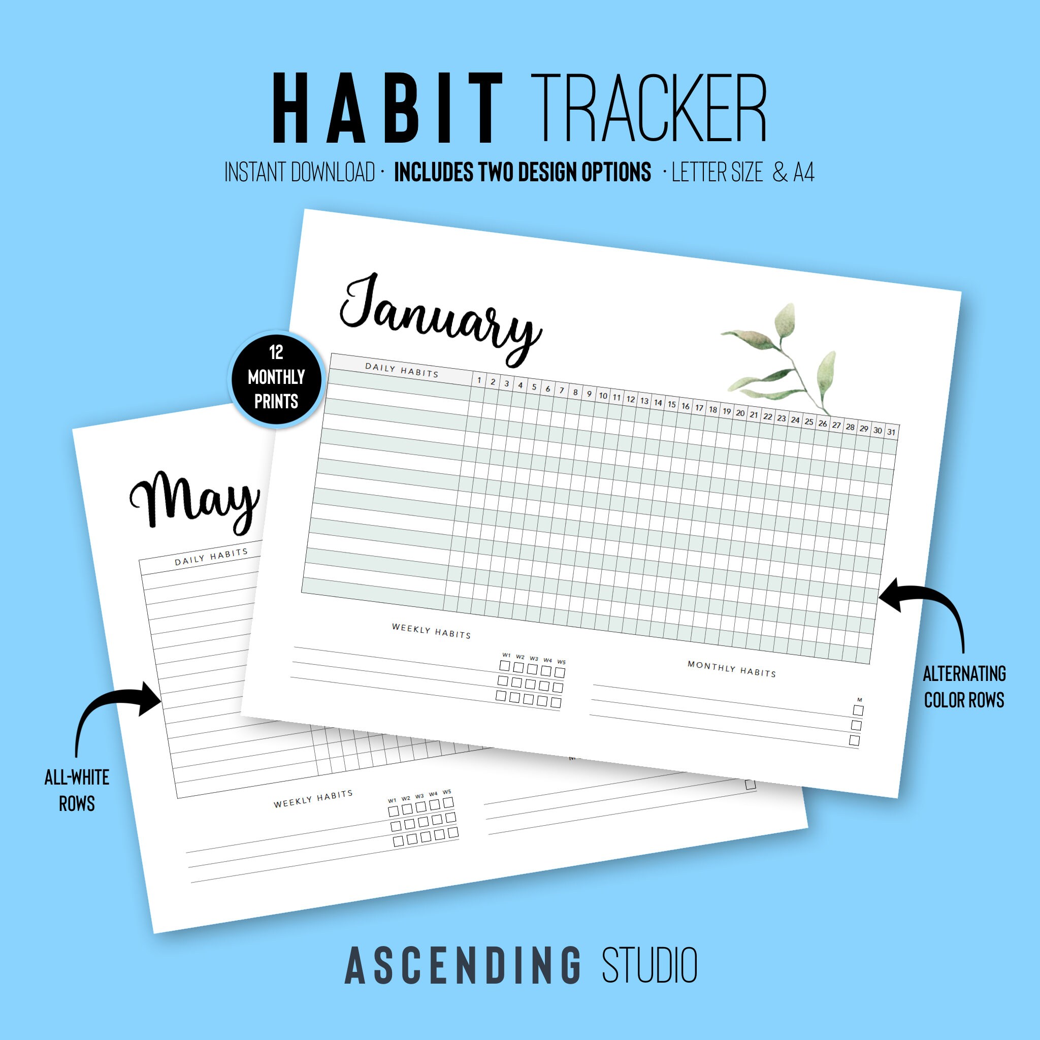 Daily Habit Tracker PRINTABLE Goodnotes Habit Tracker Floral - Etsy ...