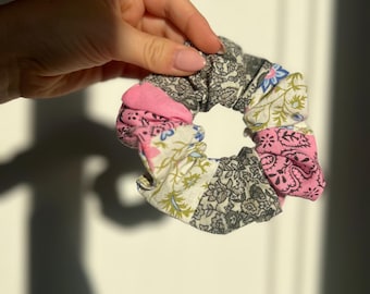 Patchwork-hårband, 3 återvunna tyger