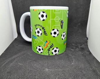 Football mad coffee tea drinker mug
