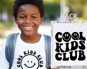 Cool Kids Club Black Tshirt, back to school clothes, school Tshirt, trendy school clothes