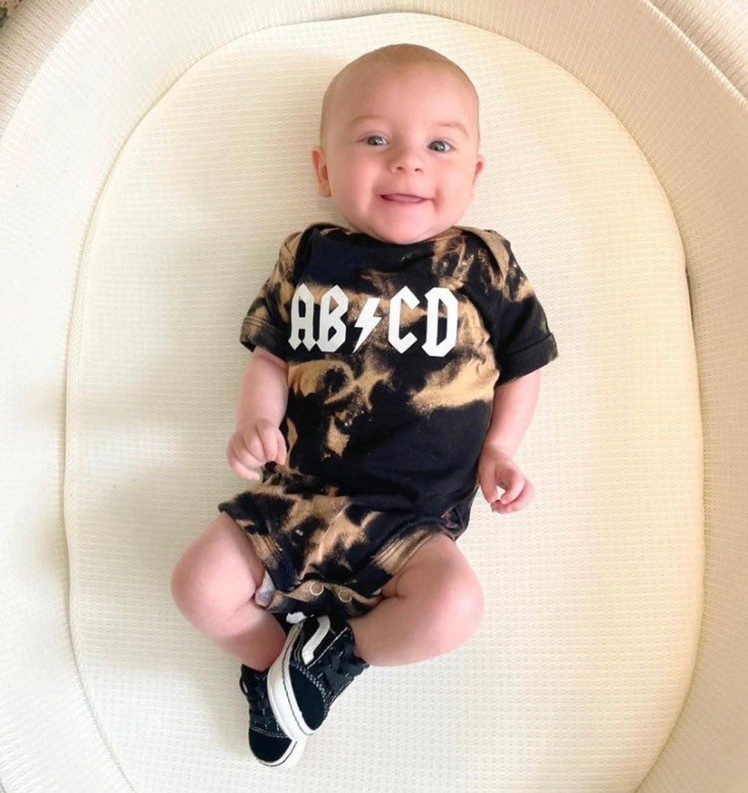 ABCD Retro Baby Onesie, Rock Band Onesie, Baby Onesie, Boys Onesie, Girls Onesie, Baby Band Tee