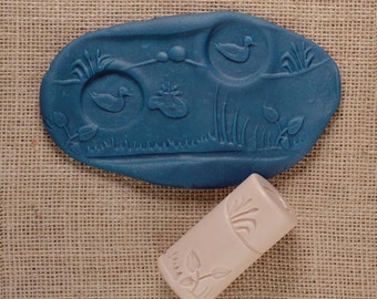 Let’s Roll Dough Roller- Pond Life - sensory roller, stone roller, embossed roller