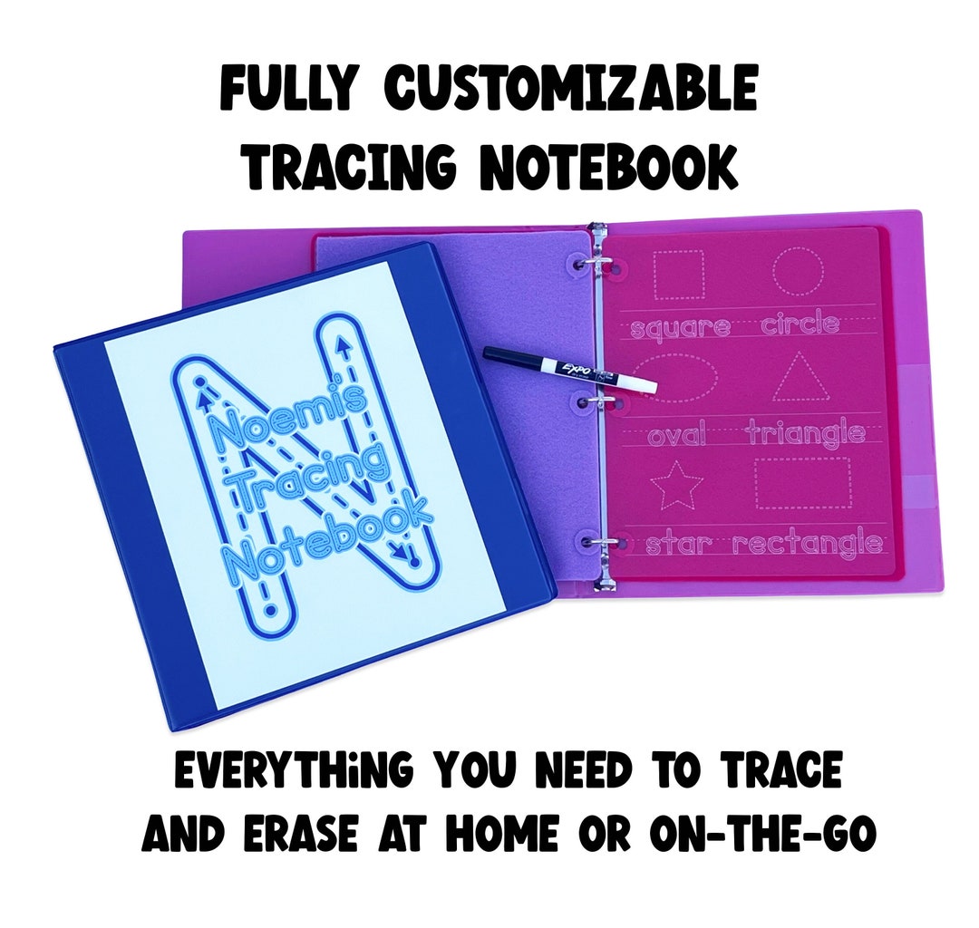 Custom Acrylic Tracing Notebook Complete Bundle Teaching Homeschooling