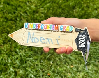 Kindergarten Graduation Keepsake Ornament - Baltic Birch Wood - Customizable Graduation Gift
