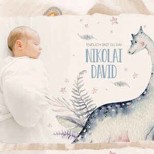 Geburtskarten Geburtsankündigungskarte Dankeskarte Baby mit Foto Dino personalisiert Geburtsanzeige Geburtsdaten A6 A5