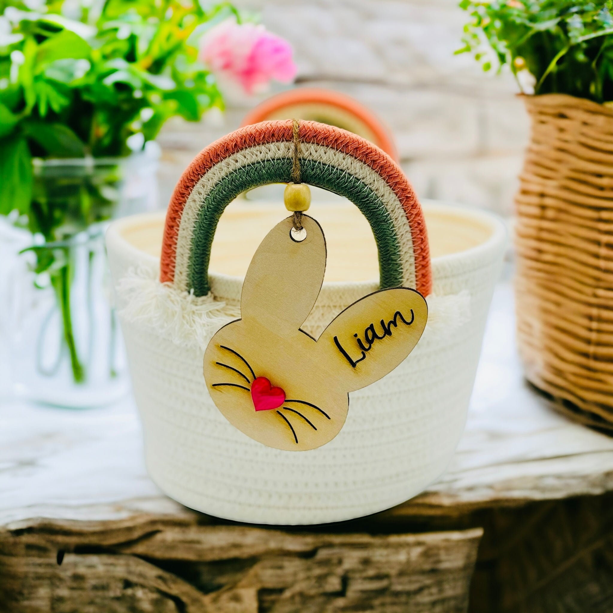 Custom Name Easter Bunny Tag - Etsy