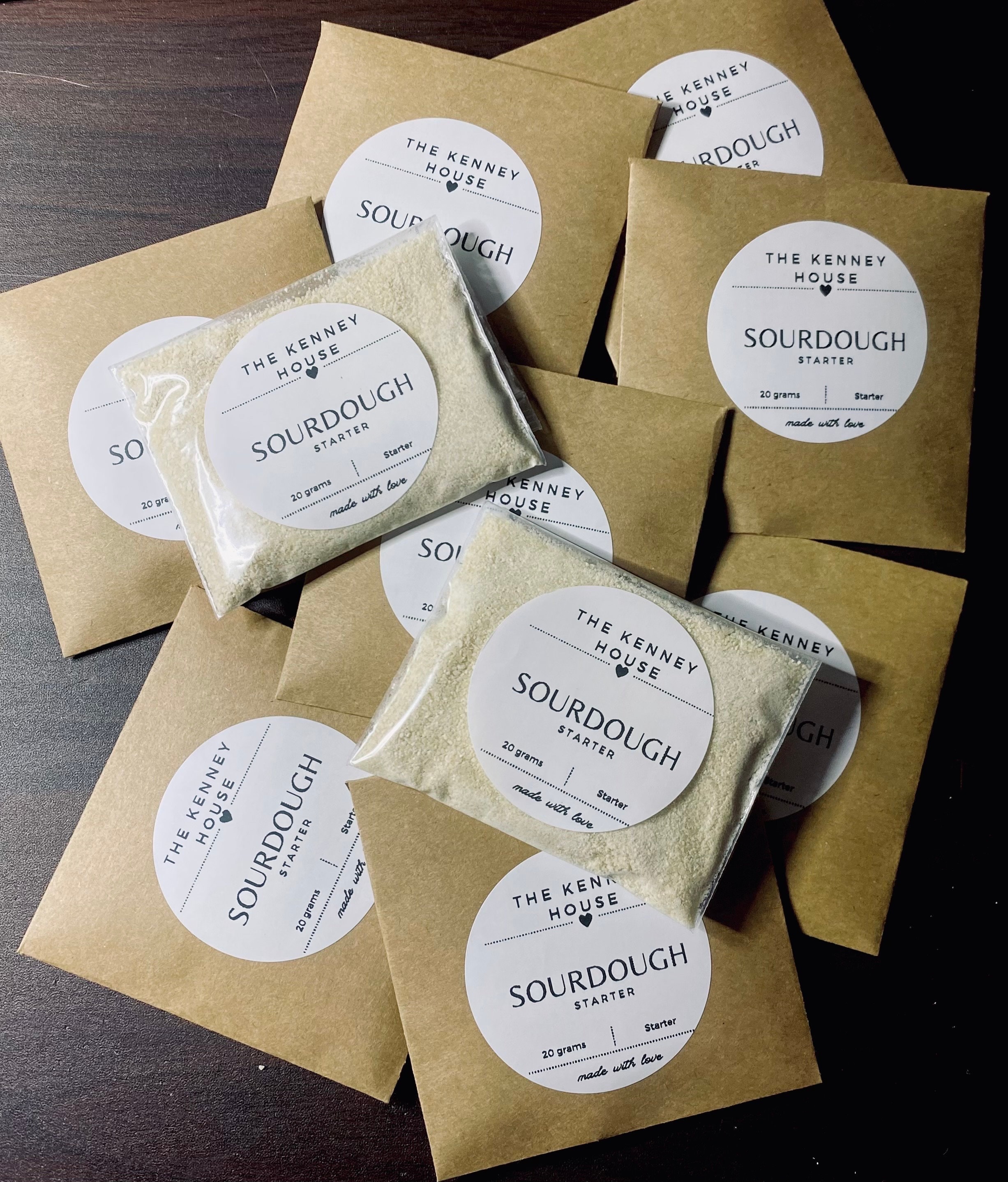 Live or Dehydrated Sourdough Starter and Kits Available, Perfect for party favors, Baby Showers, Weddings, Birthdays, etc.