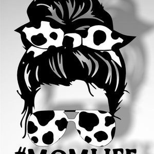 Cow Momlife decal