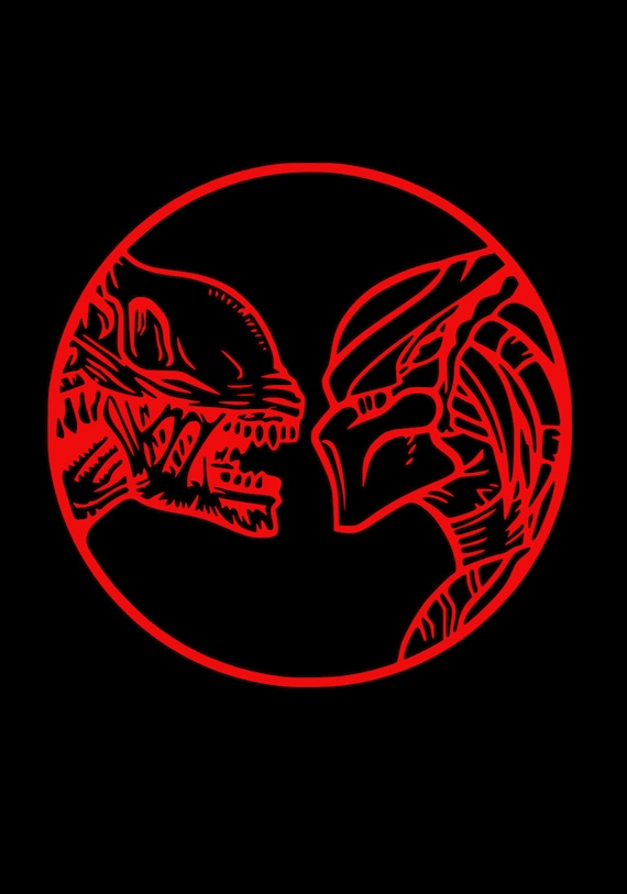 Stickers Alien Vs Predator - Décoration Pour Pincab / Flipper - Neuf