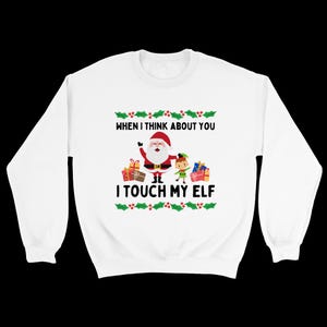 Quando penso em você - suéter de Natal - suéter de Natal engraçado - ótimo presente para trocadilhos e amantes da música - presente para mãe, pai, amigo, namorado, namorada