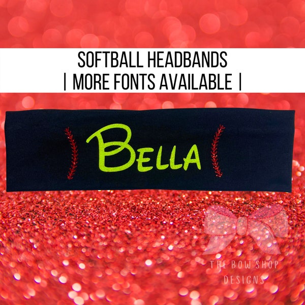 Softball Headband Etsy
