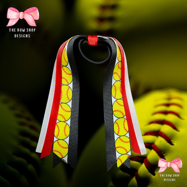 Softball Ribbon Etsy
