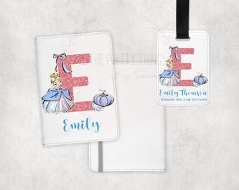 Personalised Princess Passport Holder & Luggage Tag Set