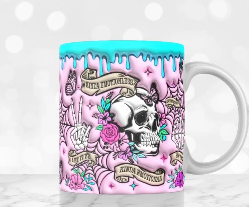 Boo Basket Gift, Halloween Mug with handle, Kinda Emotionless Kinda Emotional Cute, Autumn Mug, Pumpkin Spice Latte, PSL Coffee