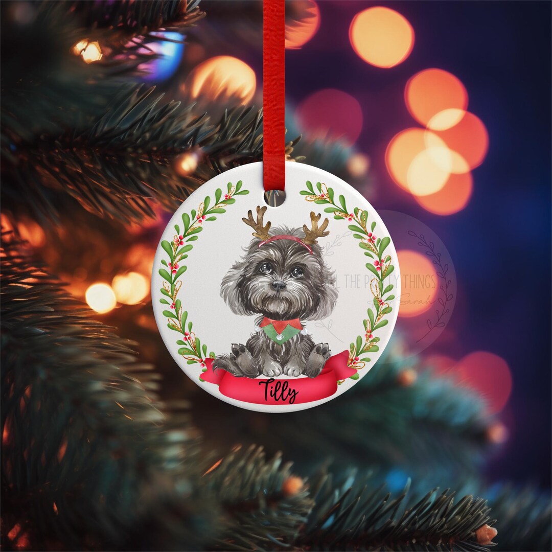 Personalised Cockapoo Christmas Tree Decoration, Cockapoo Christmas ...
