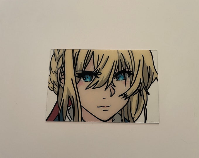 Glass Anime Painting Violet Evergarden Etsy