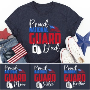 National Guard Dad Shirt, National Guard Mom Shirt, National Guard Family Tshirts, Custom National Guard Shirt, Air and Army National Guard