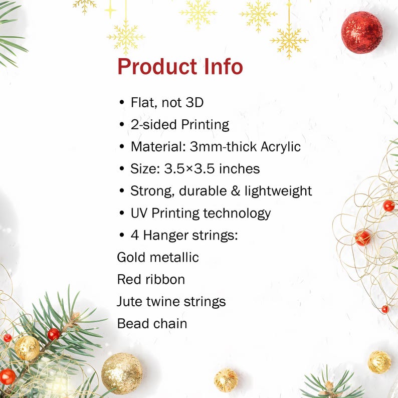 Moose Sits on the Moon 2D Acrylic Ornament, Christmas Ornament, Hanging