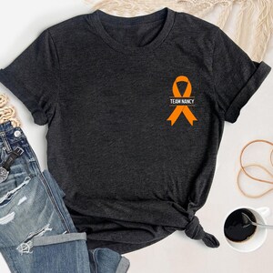 Leukemia Team Matching Shirts, Leukemia Cancer Awareness Tee, Orange Ribbon Cancer Tee, Survivor Warrior Gift, Family Group Matching Outfits