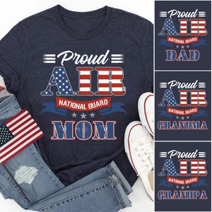 Vintage Proud Air National Guard Shirt For Mom, Vintage Air National Guard Family T-shirts, National Guard Shirts, National Guard Gift