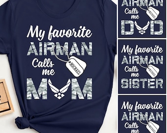 Personalized Air Force Mom Shirt, Custom USAF Mom T-Shirt with Name, Proud Military Family Tee, Airman Support Gift, Armed Forces Apparel